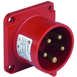 CEE Einbaustecker gerade 5P 16A 400V IP44 75x75 3105-320-1675