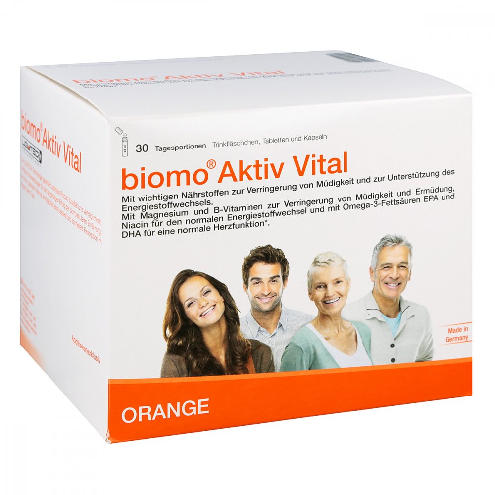 biomo pharma GmbH Biomo Aktiv Vital Trinkflaschen 30 Tagesportionen 10186916
