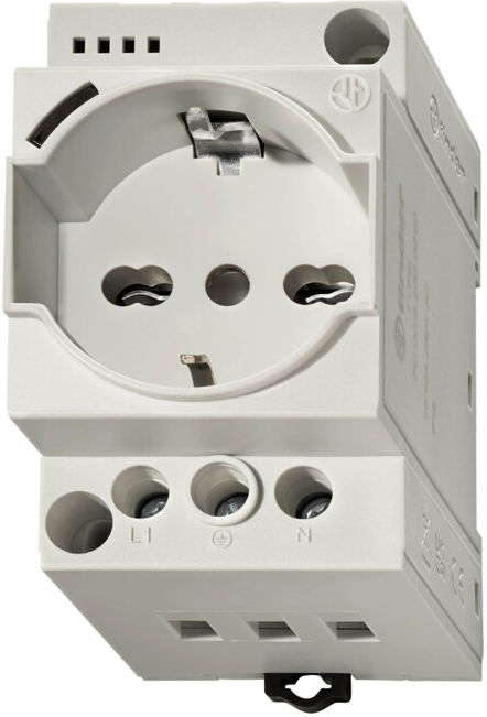 Finder Prise 7U.00.8.230.0010 grise avec LED (7U0082300010)