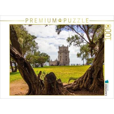 CALVENDO Puzzle Der Blick zum Torre de Belem | 1000 Teile Lege-Größe 64x48cm Foto-Puzzle für glückliche Stunden, von , Calvendo Puzzle