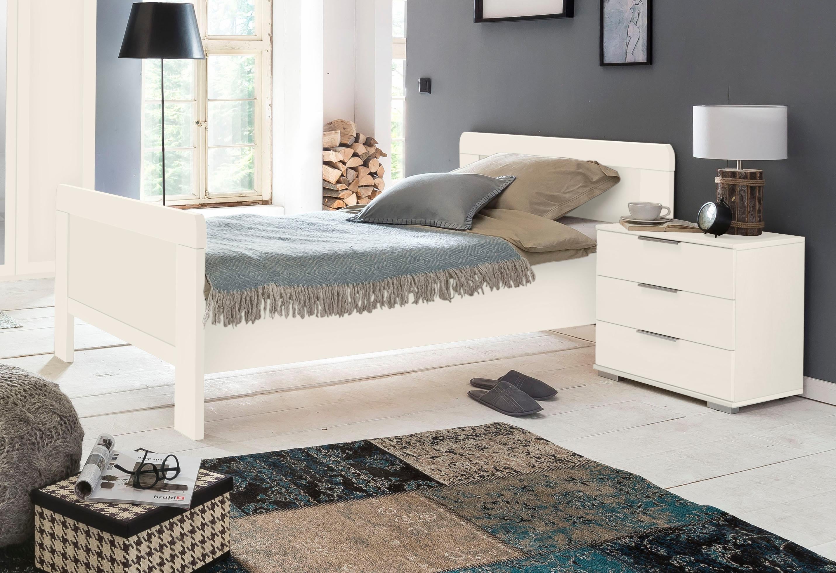 Bett WIMEX "Nadja", weiss (weiß), L:207cm, Betten, Bett weiß Liegefläche Länge B: 200cm x 100cm
