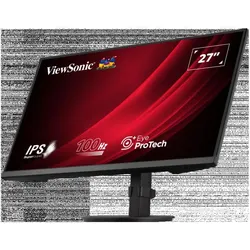 Viewsonic VG2708A 68,58cm 27Zoll IPS LED 1920x1080 16:9 VGA HDMI DP USB (1920 x 1080 Pixel, 27"), Monitor, Schwarz