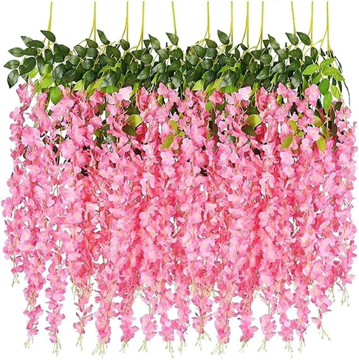 12 Stuks Kunstmatige Wisteria Klimop voor Decoratie