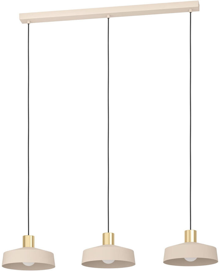 George Oliver Espere 3 - Light Brushed Brass Kitchen Island Pendant Brushed Brass 20cm H X 93cm W X 23cm D