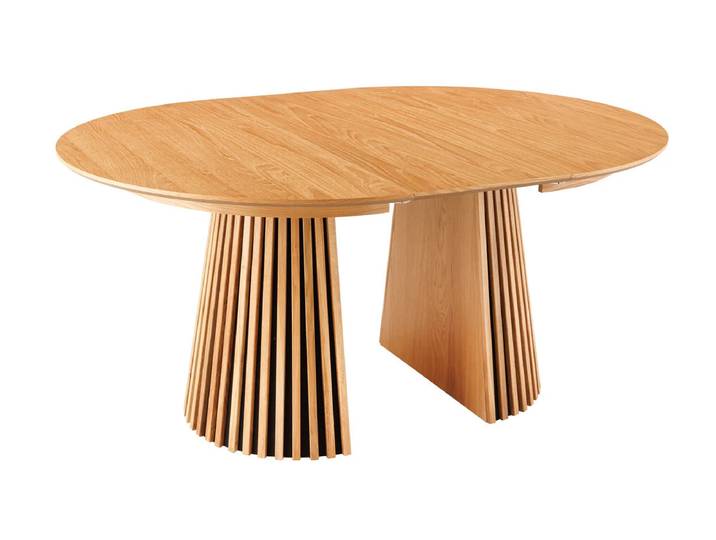 Ausziehbarer Design Esstisch „Walhalla“ 120-160-200 cm Eiche Natural Invicta Interiors