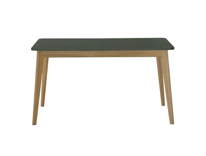 Esszimmer Tisch Esstisch, ausziehbar 140-180cm, in Eiche mit grün Modern