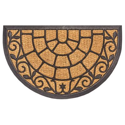Fußmatte HANSE HOME "Kokos, Türmatte", braun (schwarz, braun), B:45cm H:8mm L:75cm, Gummi, Kokos, Teppiche, Fußmatte, Kokos, Gummi, Schmutzfangmatte, Outdoor, Rutschfest, Innen, Kokosmatte
