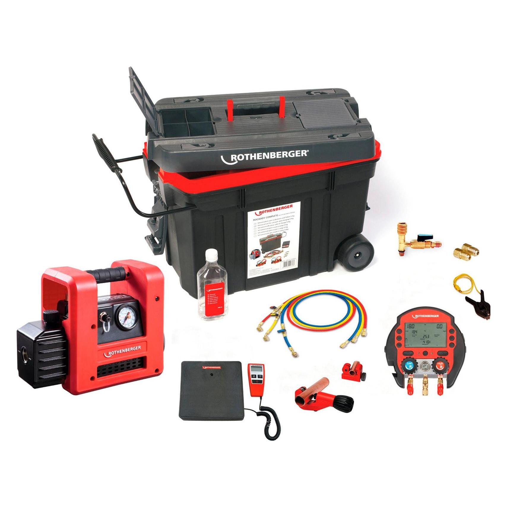 Rothenberger Kälte/Klima-Komplettset ROCADDY 120 R32 DIGITAL bis 1 3/8 " 6-35 mm 230 / 50 V / Hz (610 mm) (1000002561)