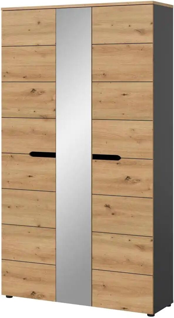 Höffner Garderobenschrank  Canu ¦ grau ¦ Maße (cm): B: 105 H: 190