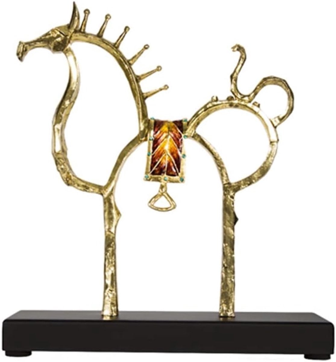 Abstract Paard Standbeeld Gouden Ornament voor Huisdecoratie