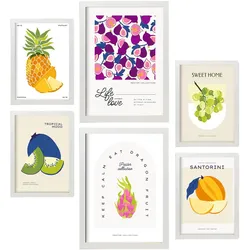 POSTER Set Mit 6 Lebensmittel Und Ernährungs Süße Früchte A3 & A4 Weißer Rahmen