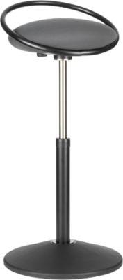 Stehhocker ROVO SOLO mit Ring, 3D-Gestrick, schwarz/grau
