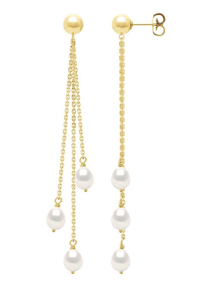 Pearl Addict Gold-Ohrstecker mit Perlen - onesize