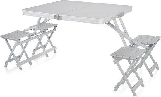 Famanu Campingtisch mit 4 integrierten Stühlen - Arkansas