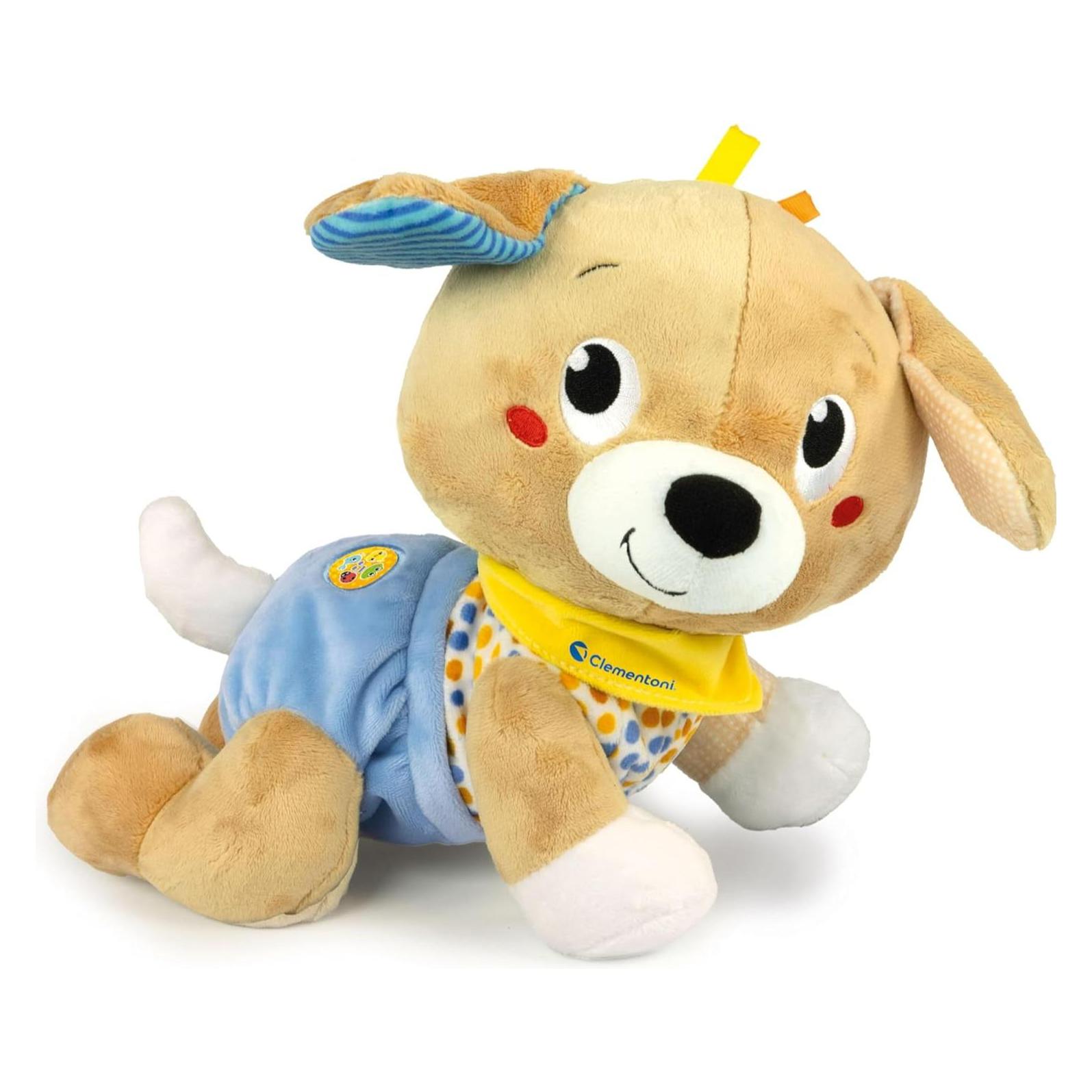 Clementoni Baby Dog Cat with Me - Interactive Italian Talking Plush Toy, Songs and Nursery Rhymes, C (14.50 cm) (17986)