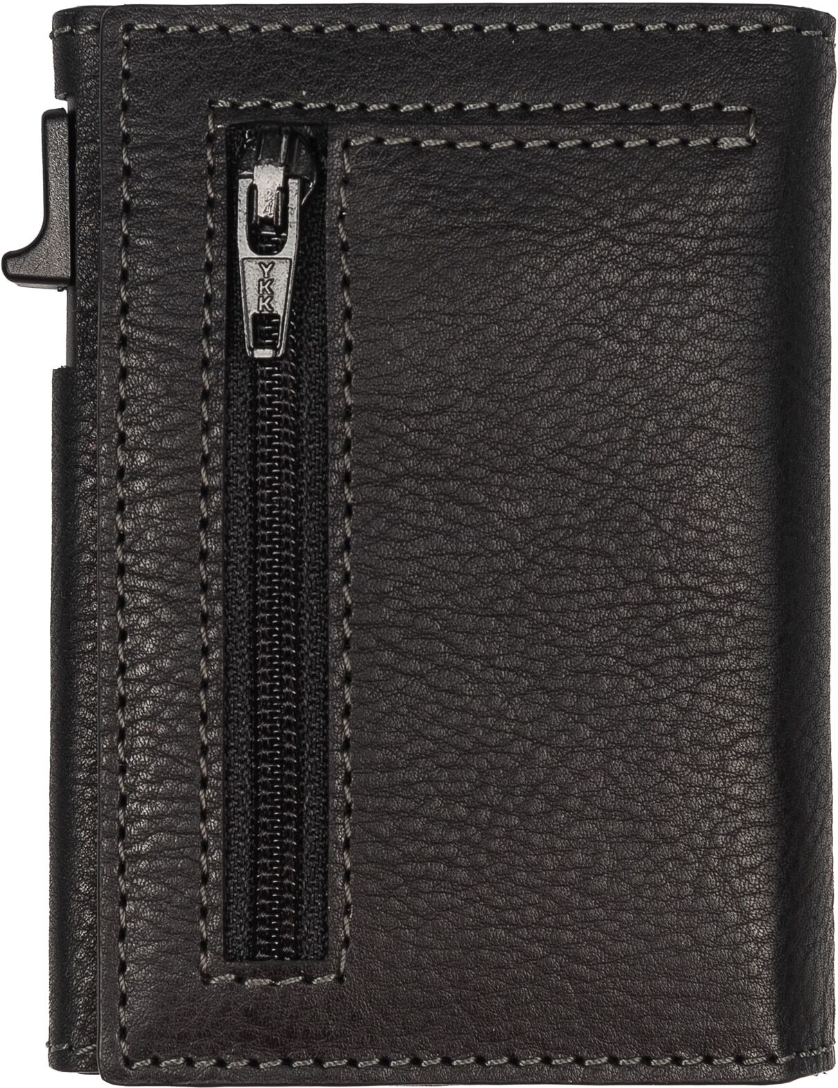 Kartenetui CAMEL ACTIVE "Thunder", schwarz, Leder, clean, gepflegt, Basic, Kleinlederwaren Kartenetui, Leder-Herrenbörse mit Kartenschieber, Magnethalterung und RFID-Schutz