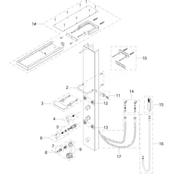HSK Ersatzteile Handbrausehalter / Wand, E98522 E98522