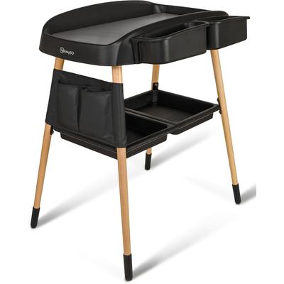 Wickeltisch BABYGO "ChangeMe, schwarz", Baby, schwarz, Holz teilmassiv, Kunststoff, Wickeltische Wickeltisch, Made in Europe