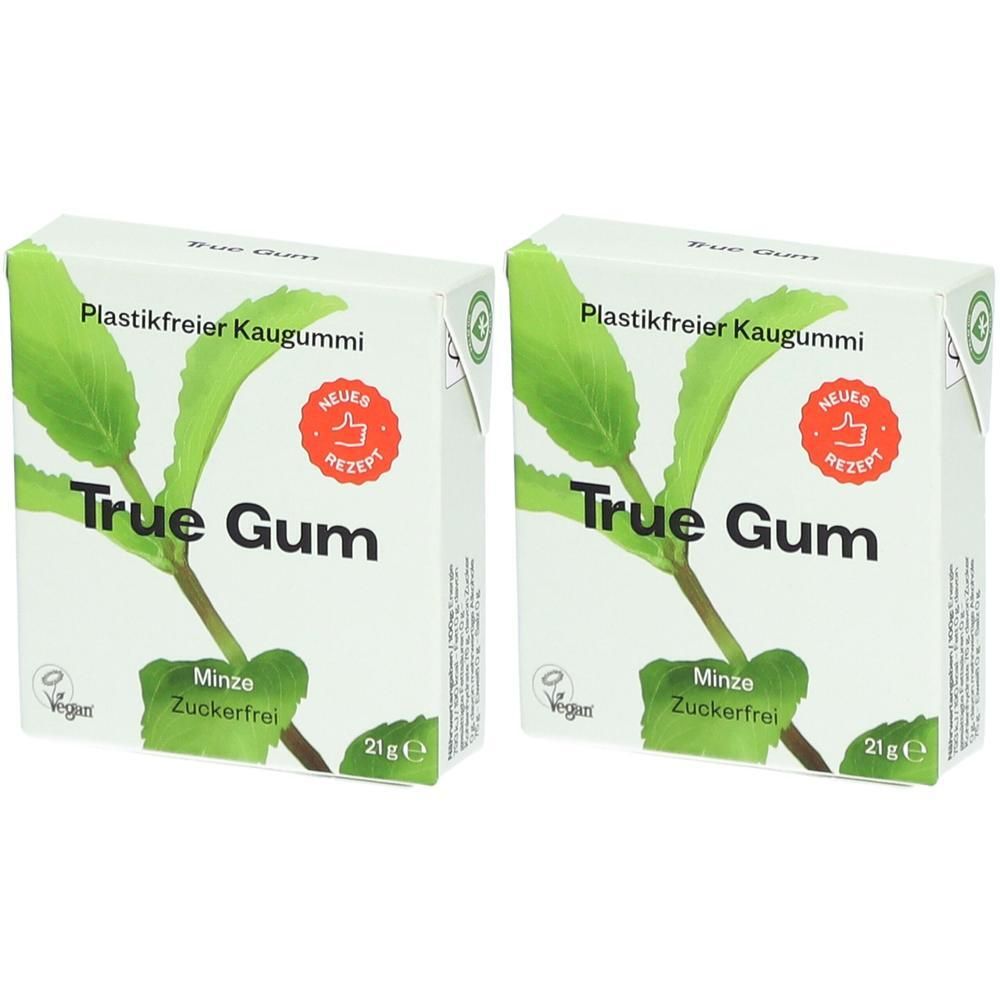 True Gum - Minze, 21g 2x 2x21 g Kaugummi