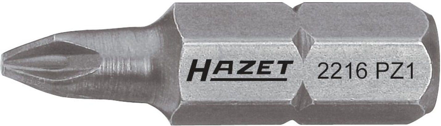 HAZET Bit 2216-PZ1 Sechskant massiv 6,3 (1/4 Zoll) Pozidriv Profil PZ PZ1)