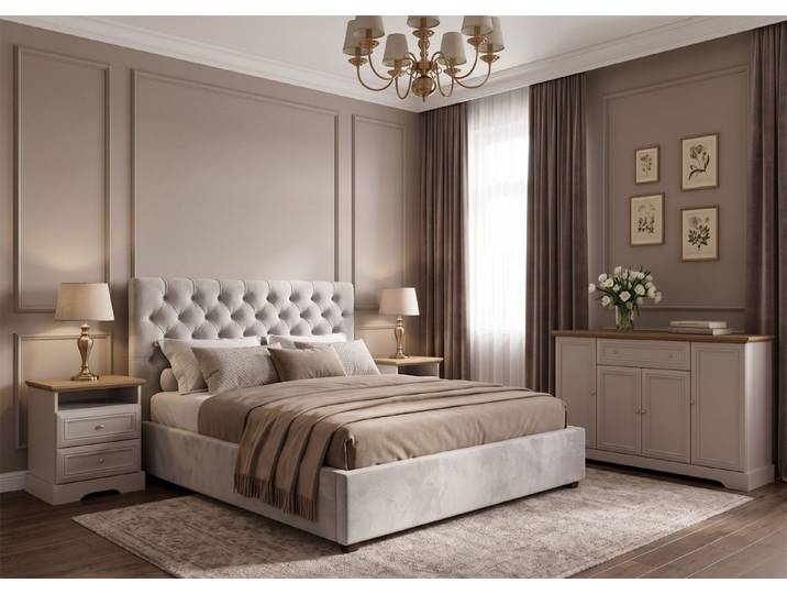 ROYAL24_MARKT Schlafzimmer-Set Castello Schlafzimmer-Set 3-teilig – Stilvolle Landhausmöbel, (Schlafzimmer-Set, 3-tlg., Premium - Castello), Premium – Zeitlos – Edel