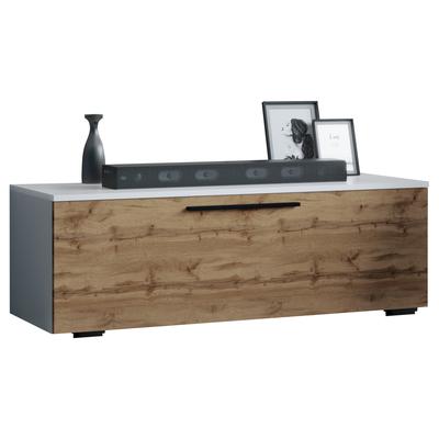 Wohnzimmertisch VCM "Holz TV Lowboard Möbel Fernsehschrank Arila M", braun (weiß, honig, eiche), B:115cm T:40cm, Regale, TV-Sideboard
