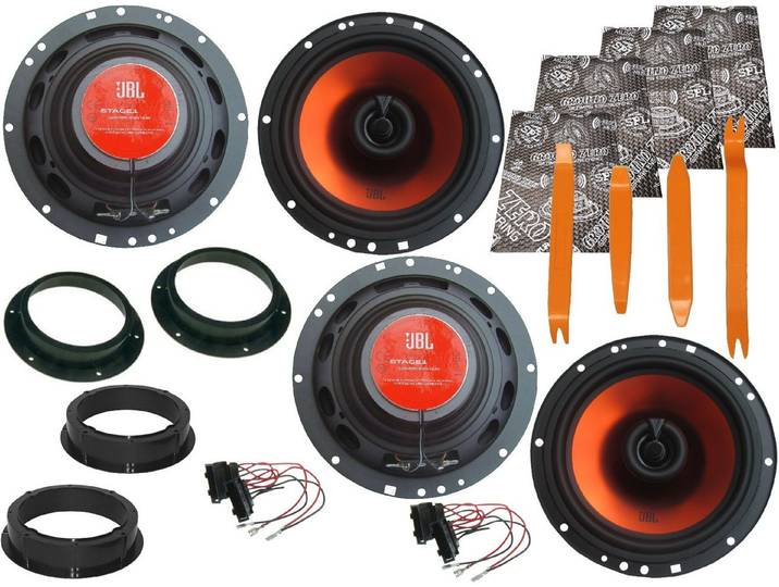 DSX JBL Boxen Set für VW Sharan 7N Tür vorne hinten Bügel Dämmmatte 800 W Auto-Lautsprecher (100 W)
