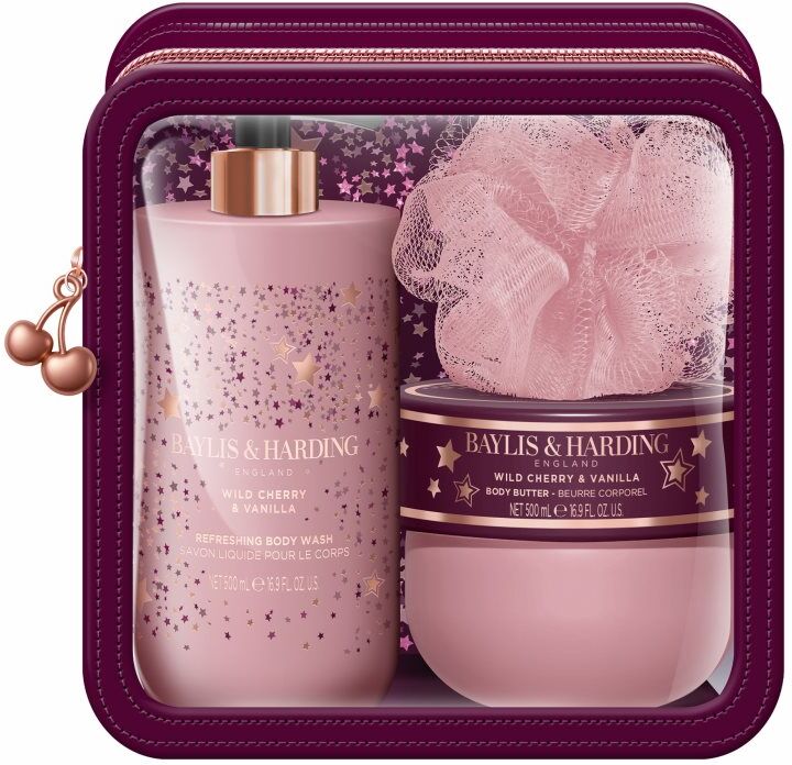 Baylis & Harding Wild Cherry & Vanilla gift set for travelling