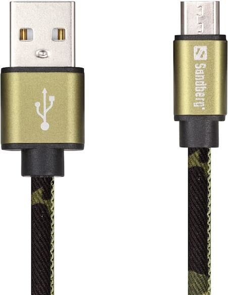 Sandberg USB-A to MicroUSB, Green Camouflage (1m)