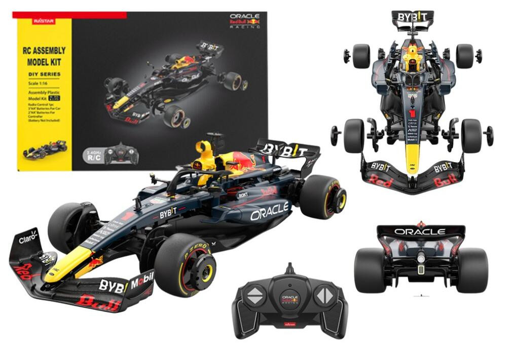 Rastar RC-auto Red Bull F1 bouwstenen 1:16 marineblauw