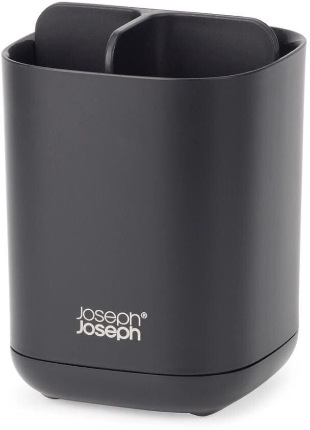 Zahnputzbecher JOSEPH JOSEPH "EasyStore Klein", schwarz, B:12,8cm H:9cm L:9cm, Kunststoff, Zahnputzbecher, Zahnputzbecher schwarz Einheitsgröße
