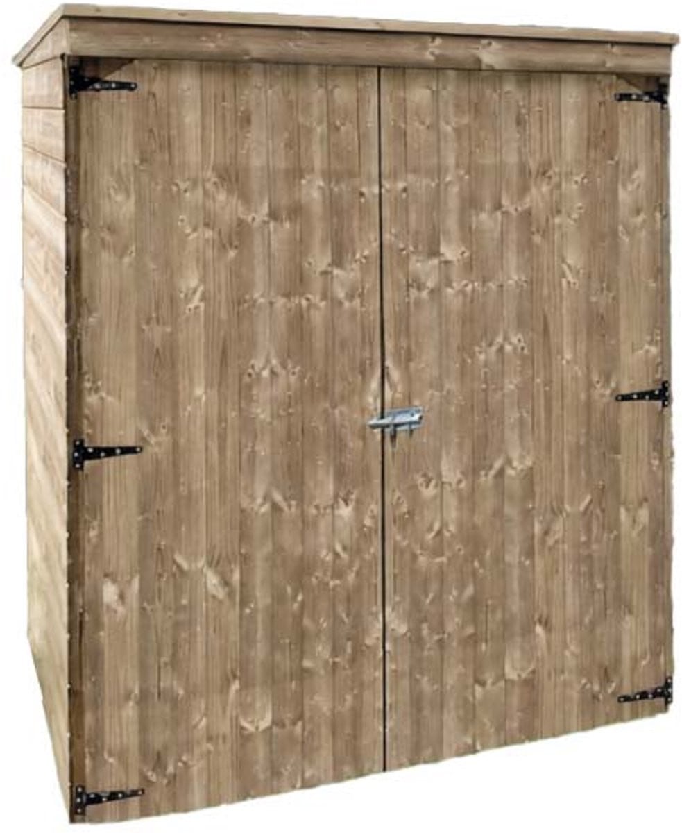 Moderne houten opbergkast voor tuin of terras S8582-1LD