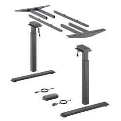 Elektro-Tischgestell, 1.200x2000mm,Steelforce Pro 370 SLS, 9309752,schwarz