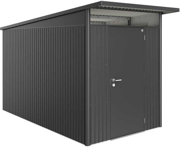 6x12 Biohort AvantGarde A4 Metal Shed - Single Door - Metallic Dark Grey