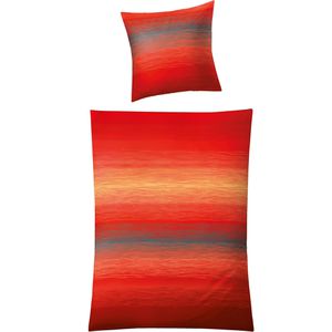 Kleine-Wolke Bettwäsche Chicago, Paprika, Satin, Kissenbezug 80x80 cm und ein Bettbezug 135x200 cm