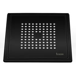 Smedbo OUTLINE - Ablaufsieb, Edelstahl Schwarz, Muster: Quadratisch FB502