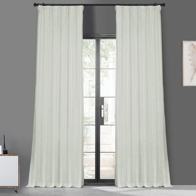 Exclusive Fabrics Exclusive Fabric Faux Silk Taffeta Solid Blackout Curtain (1 Panel)