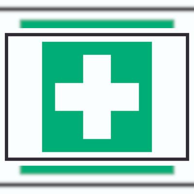 HB-Druck Erste Hilfe Symbol Schild A6 Rückseite selbstklebend