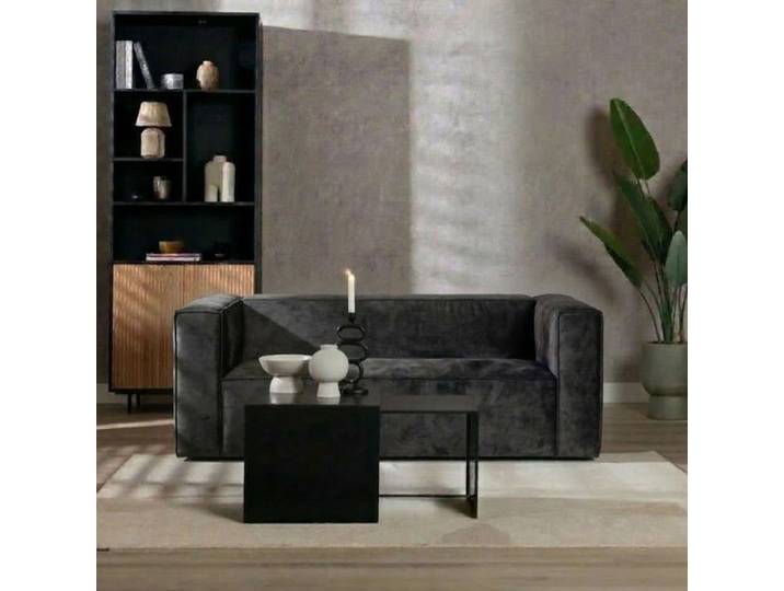 Bronx71 Samt Sofa Memphis 2,5-Sitzer anthrazit