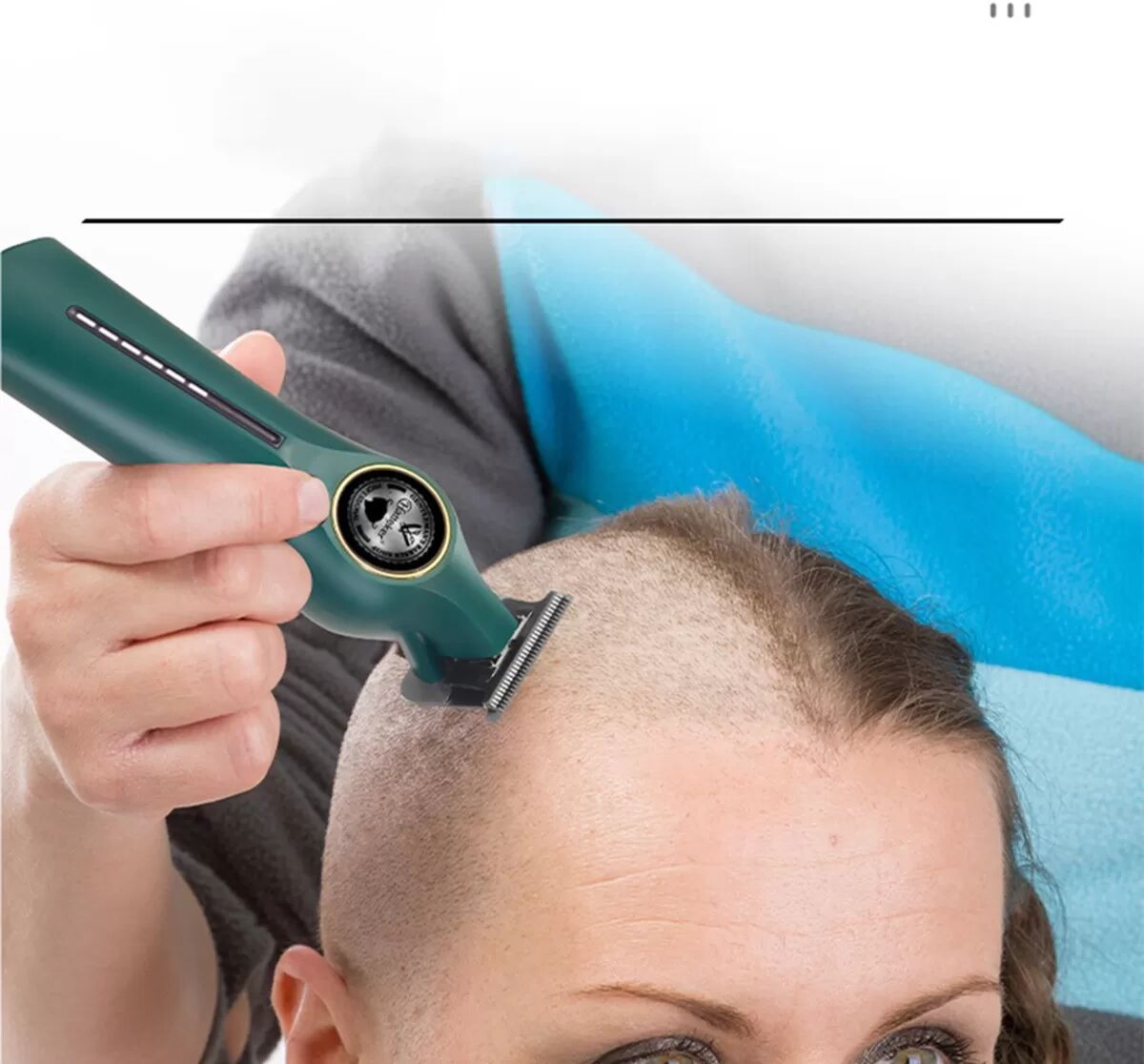 INF Professionelle Akku-Haarschneidemaschine - USB-aufladbar, Abnehmbare Klinge, Perfekt für Fade-Haarschnitte & Glatzen Grün