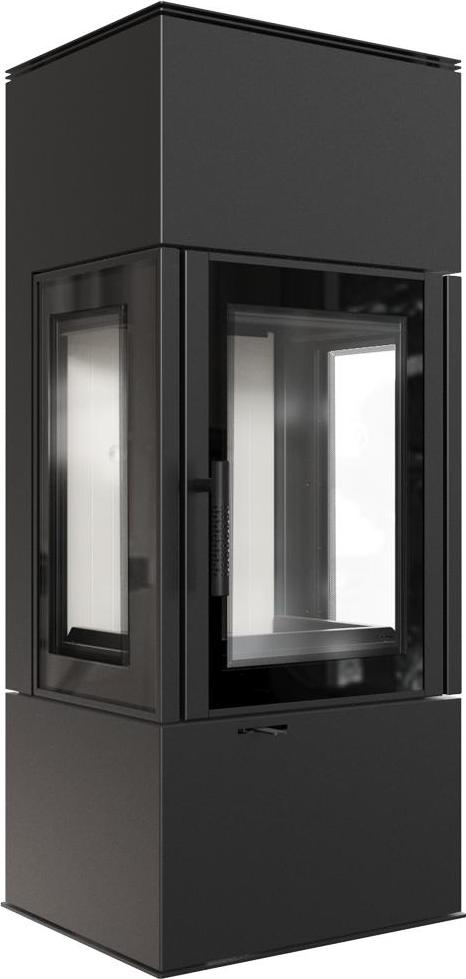 Kaminofen aus stahl KRATKI THOR VIEW Ø 150 8 kW mit Türfeder