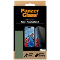 Privacy Displayschutz Ultra-Wide Fit, Schutzfolie transparent, iPhone 16 / 15