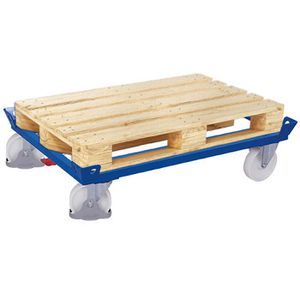 VARIOfit Paletten-Fahrgestell sw-870.441, 810 x 610 mm, Polyamid-Rollen, Tragkraft 1050 kg