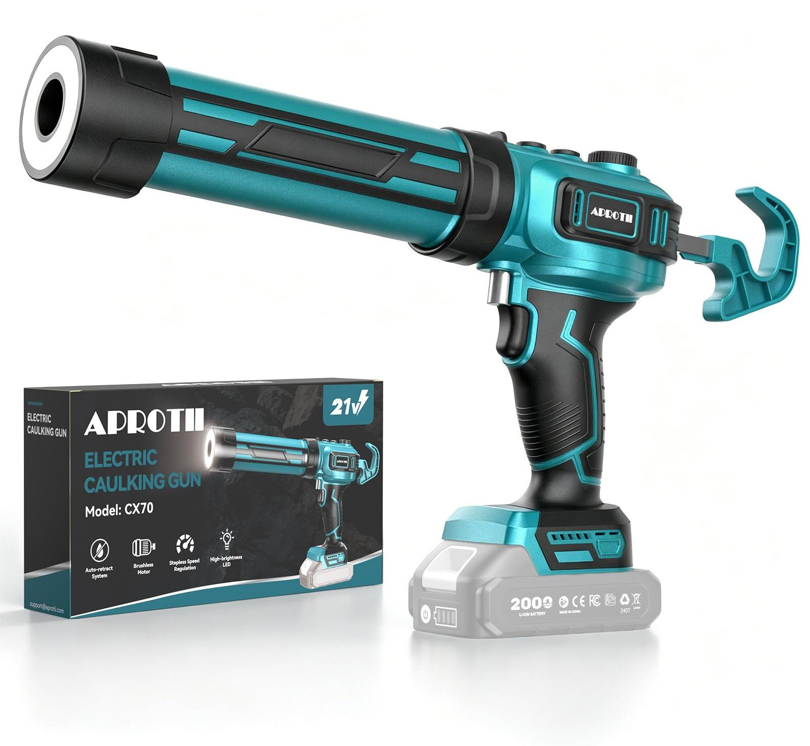 Selius Elektrisch Kitpistool - 21 V - Voor Siliconen en Afdichtmiddelen