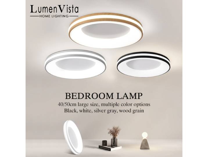Plafonnier LED Macaron nordique moderne à gradation à distance, luminaire décoratif d'intérieur, idéal pour un salon, une chambre à coucher, un bureau ou une cuisine