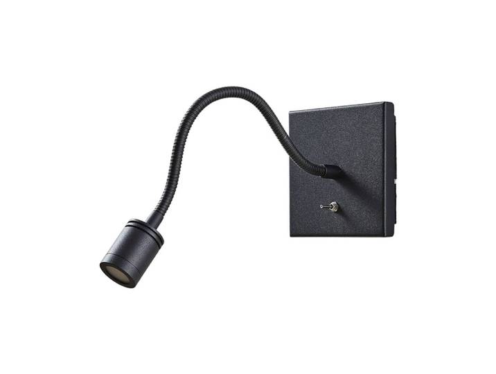 Applique murale led en métal noir