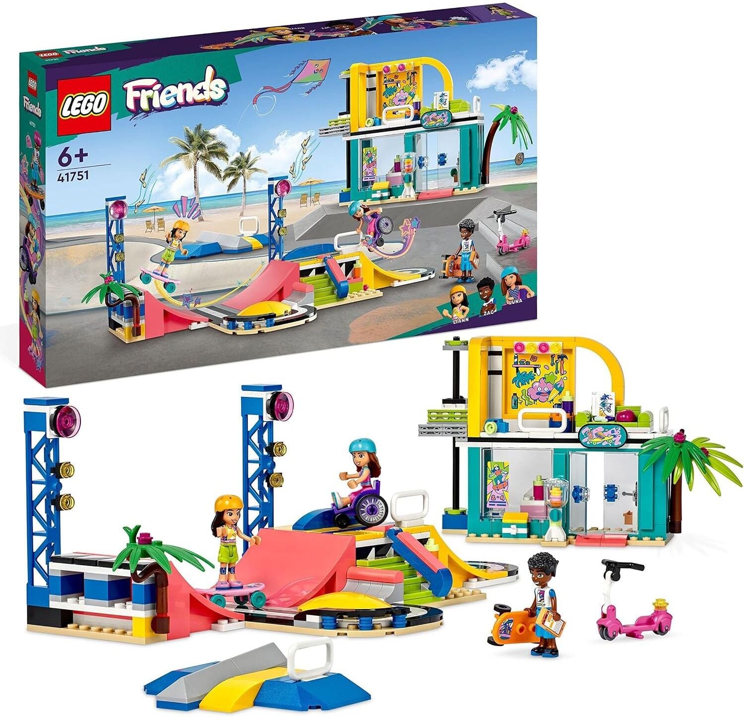 Lego Friends 41751 Skate Park Set Kids Toy 6+ Mini-Dolls Scooter