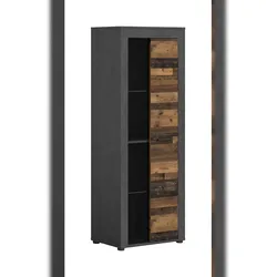 Ebuy24 Jam Vitrinenschrank 1 Glastür Eiche Dekor.