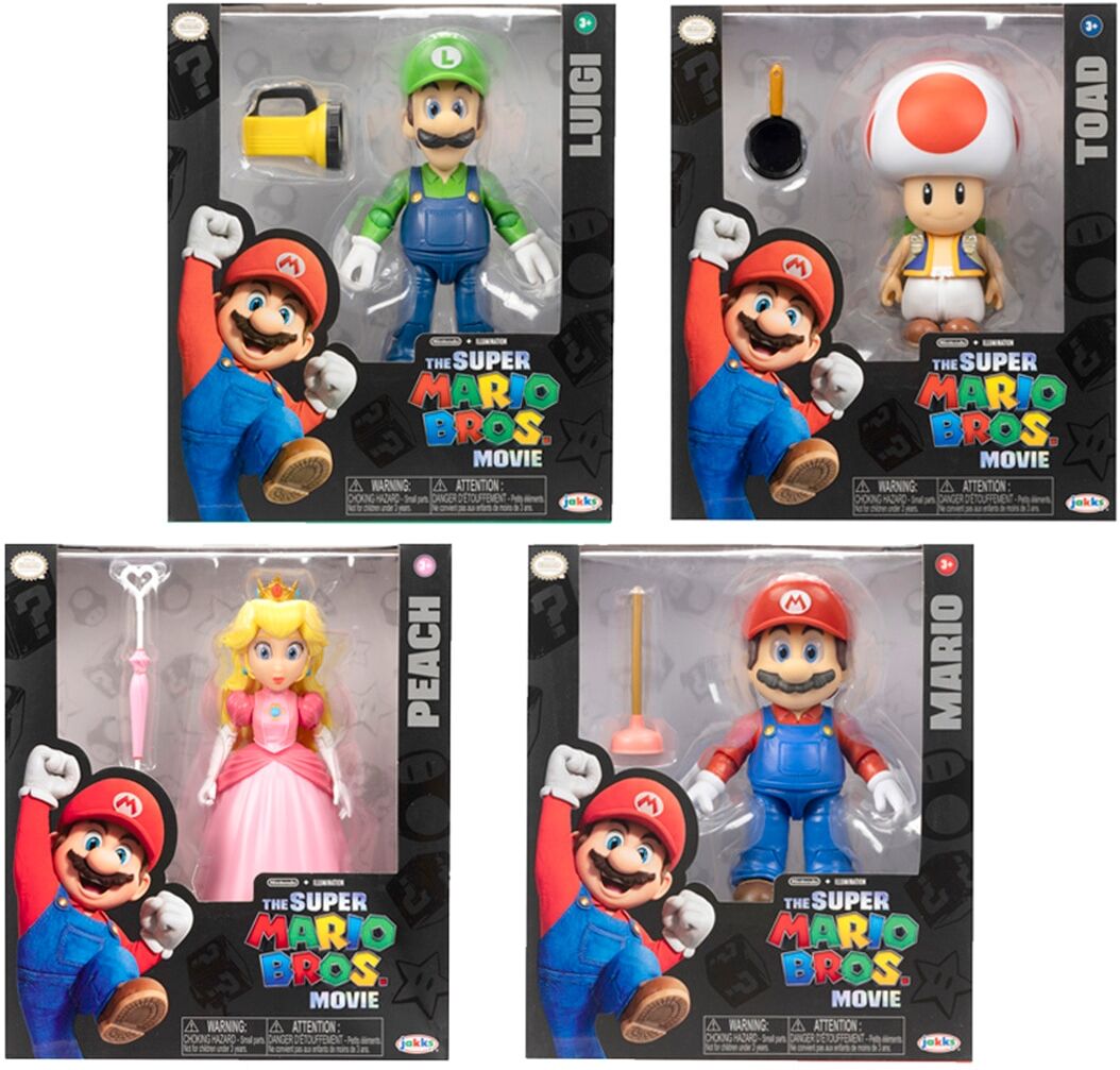 Nintendo Figuras de 13 cm articuladas Super Mario Bros La Película.