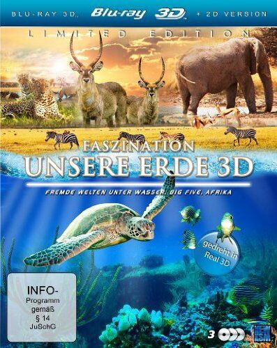 Faszination Unsere Erde 3D (Faszination Afrika / Faszination Korallenriff / Südafrika) (3 Blu-rays) [3D Blu-ray] - Preis vom 13.10.2026 11:25:28 h